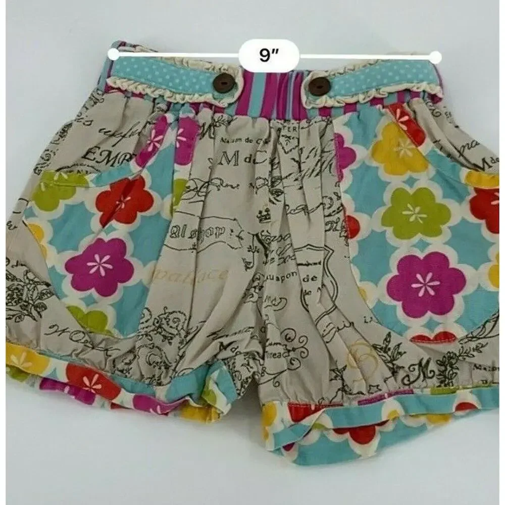 Mustard Pie Girls Shorts Floral Print Summer Casual No Size Tag